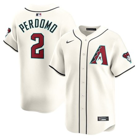 Men's Arizona Diamondbacks #2 Geraldo Perdomo White Cool Base Stitched Baseball Jersey