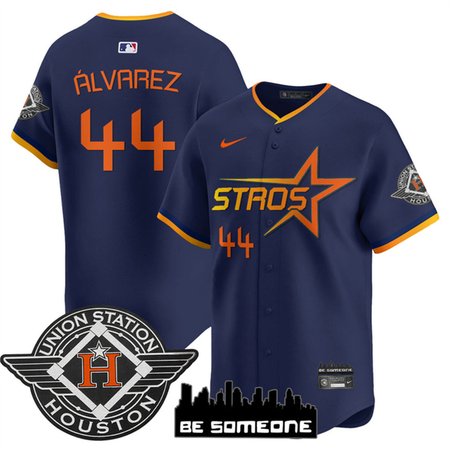 Youth Houston Astros #44 Yordan Alvarez Navy 2025 City Connect Limited Stitched Baseball Jersey