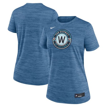 Women's Washington Nationals Nike Blue 2025 City Connect Authentic Collection Velocity Performance T-Shirt