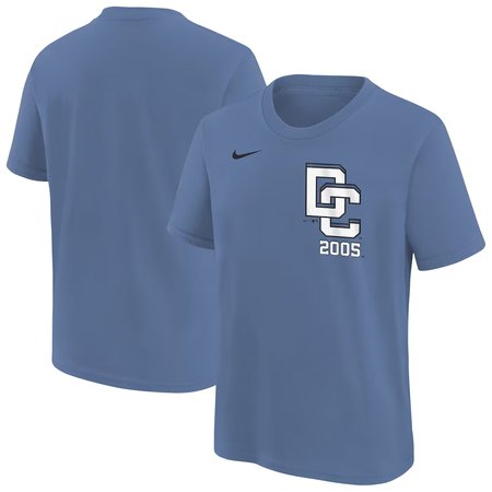 Youth Washington Nationals Nike Blue 2025 City Connect Wordmark T-Shirt