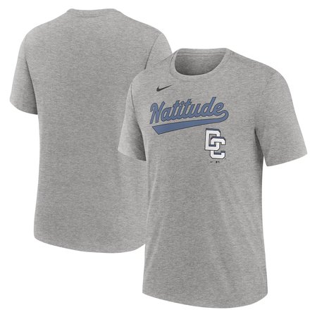 Men's Washington Nationals Nike Heather Charcoal 2025 City Connect Tri-Blend T-Shirt