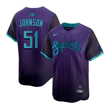 Youth Arizona Diamondbacks #51 Randy Johnson Nike Purple 2025 City Connect Limited Player Jersey