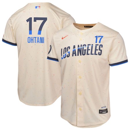 Youth Los Angeles Dodgers #17 Shohei Ohtani Cream 2024 City Connect Limited Player Jersey