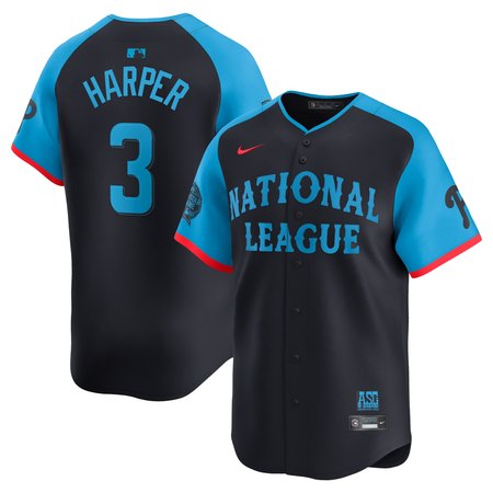 Men's National League Bryce Harper Navy 2024 MLB All-Star Game Limited Player Jersey