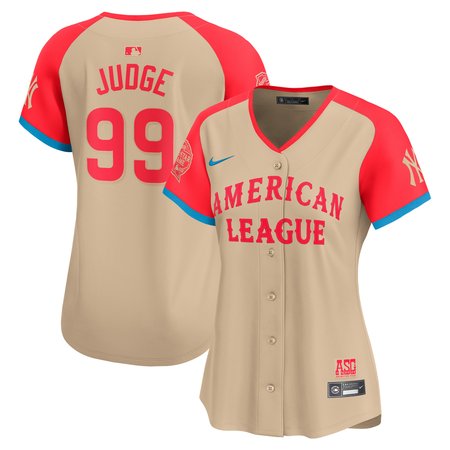 Women's American League #99 Aaron Judge Cream 2024 MLB All-Star Game Limited Player Jersey