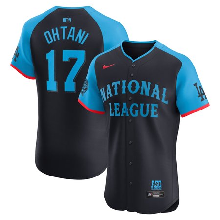 Men's National League #17 Shohei Ohtani Navy 2024 MLB All-Star Game Elite Player Jersey