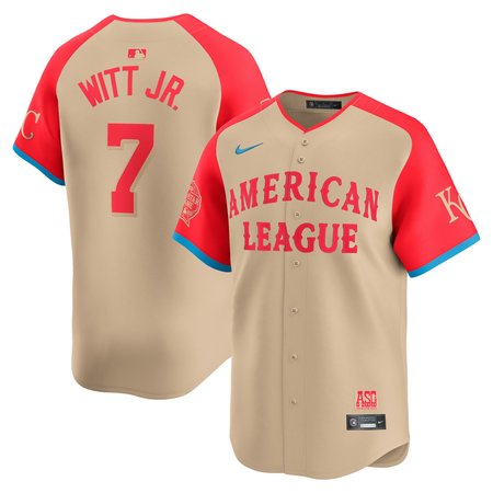 Men's American League Bobby Witt Jr. Cream 2024 MLB All-Star Game Limited Player Jersey