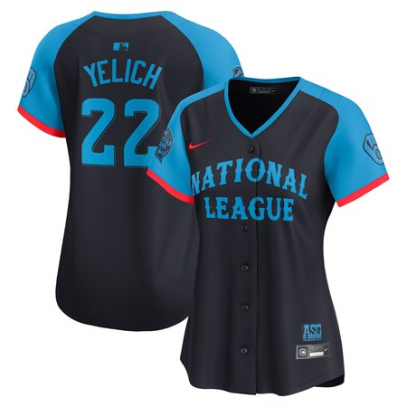 Women's National League Christian Yelich Navy 2024 MLB All-Star Game Limited Player Jersey