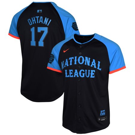 Youth National League #17 Shohei Ohtani Navy 2024 MLB All-Star Game Limited Player Jersey