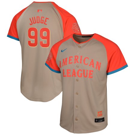 Youth American League #99 Aaron Judge Cream 2024 MLB All-Star Game Limited Player Jersey