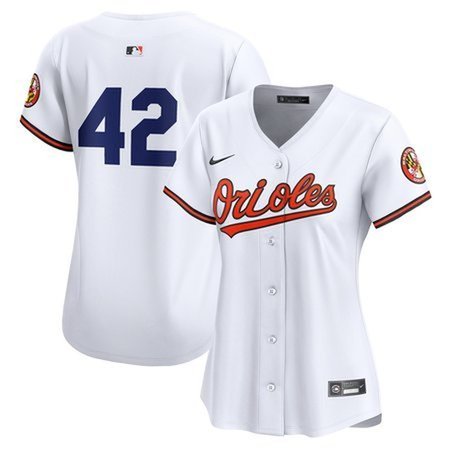 Women's Baltimore Orioles White 2024 Jackie Robinson Day Home Limited Jersey