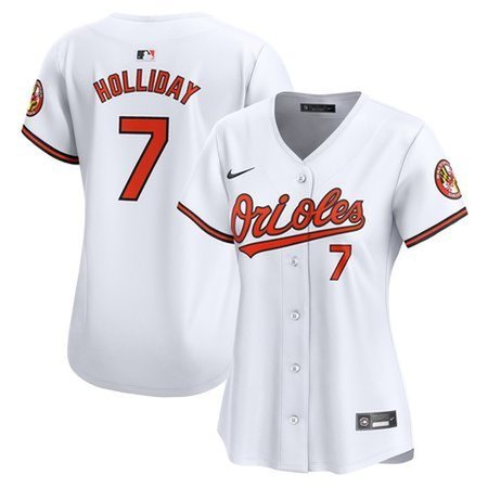 Women's Baltimore Orioles Jackson Holliday White Home Limited Player Jersey