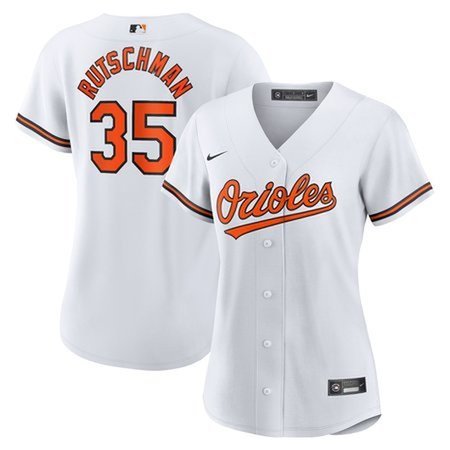 Women's Baltimore Orioles Adley Rutschman White Home Replica Player Jersey