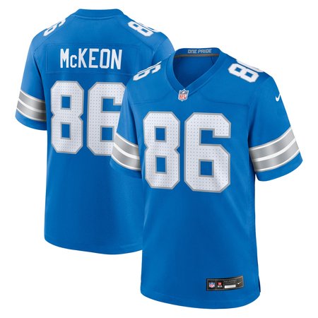 Men's Detroit Lions Sean McKeon Blue Game Jersey