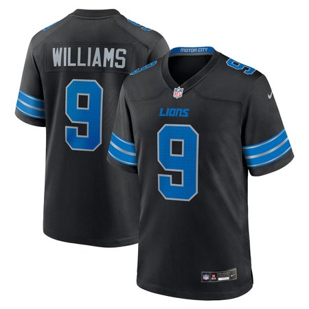 Men's Detroit Lions Jameson Williams Black 2nd Alternate Game Jersey