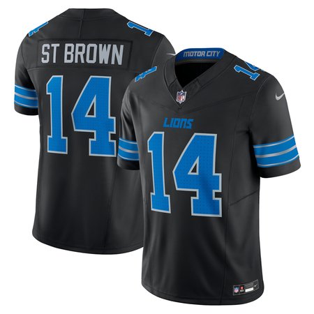 Men's Detroit Lions #14 Amon-Ra St. Brown Black 2nd Alternate Vapor F.U.S.E. Limited Jersey