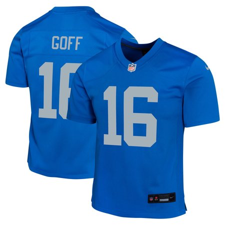 Youth Detroit Lions #16 Jared Goff Blue Alternate Game Jersey