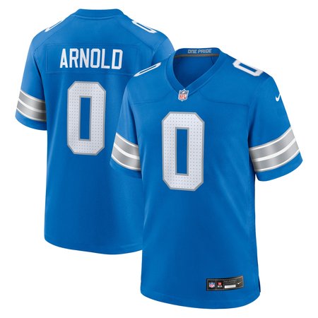 Men's Detroit Lions Terrion Arnold Blue 2024 NFL Draft First Round Pick Player Game Jersey