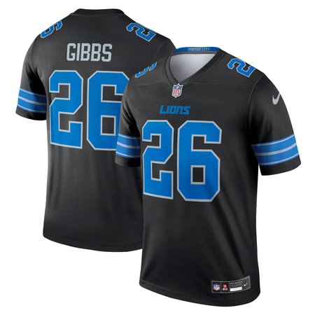 Men's Detroit Lions #26 Jahmyr Gibbs Black Legend Jersey