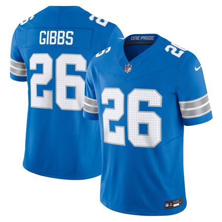 Men's Detroit Lions #26 Jahmyr Gibbs Blue Vapor F.U.S.E. Limited Jersey