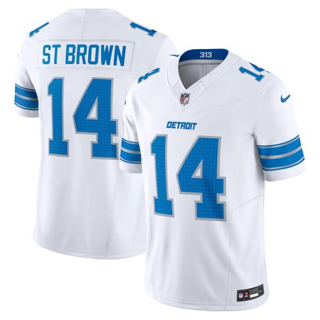 Men's Detroit Lions #14 Amon-Ra St. Brown White Vapor F.U.S.E. Limited Jersey