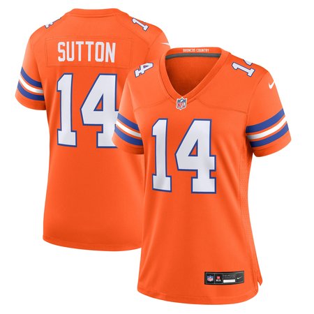 Women's Denver Broncos Courtland Sutton Nike Orange Mile High Collection 1977 Throwback Player Game Jersey