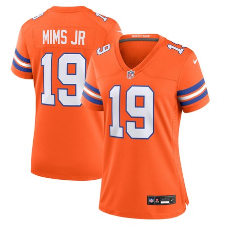 Women's Denver Broncos Marvin Mims Jr Orange Mile High Collection 1977 Throwback Player Game Jersey