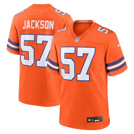 Men's Denver Broncos Tom Jackson Orange Mile High Collection 1977 Throwback Retired Player Game Jersey