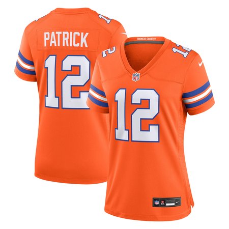 Women's Denver Broncos Tim Patrick Orange Mile High Collection 1977 Throwback Player Game Jersey