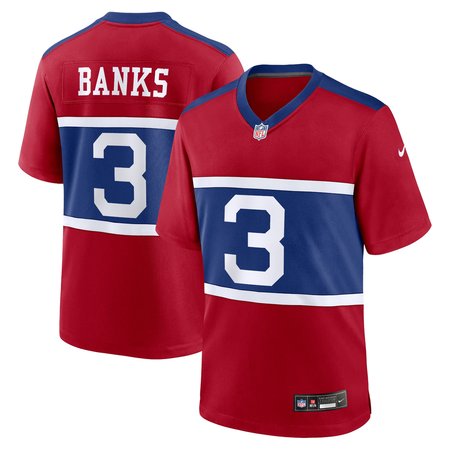 Men's New York Giants Deonte Banks Century Red Alternate Player Game Jersey