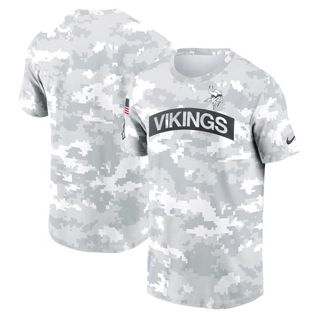 Men's Minnesota Vikings Arctic Camo 2024 Salute To Service Performance T-Shirt