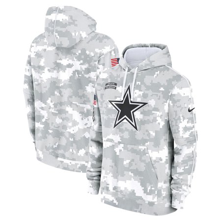 Men's Dallas Cowboys Arctic Camo 2024 Salute To Service Big & Tall Club Fleece Pullover Hoodie