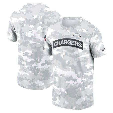 Men's Los Angeles Chargers Arctic Camo 2024 Salute To Service Performance T-Shirt