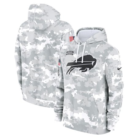 Men's Buffalo Bills Arctic Camo 2024 Salute To Service Big & Tall Club Fleece Pullover Hoodie