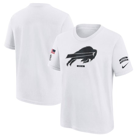 Youth Buffalo Bills Nike White 2024 Salute To Service T-Shirt