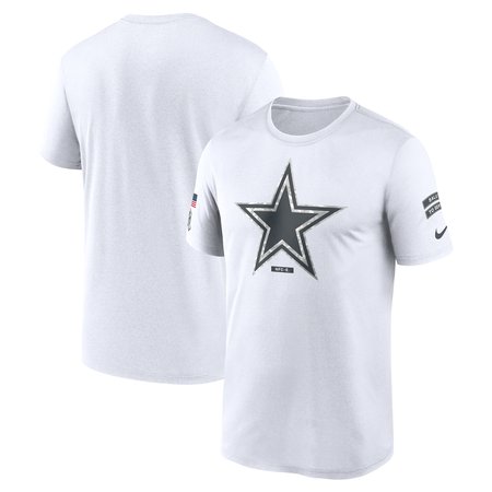 Men's Dallas Cowboys White 2024 Salute To Service Legend Performance T-Shirt