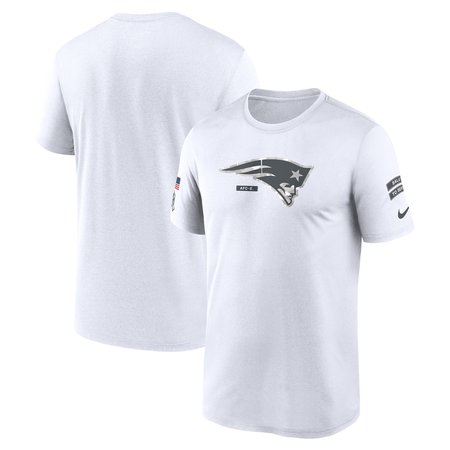 Men's New England Patriots White 2024 Salute To Service Legend Performance T-Shirt