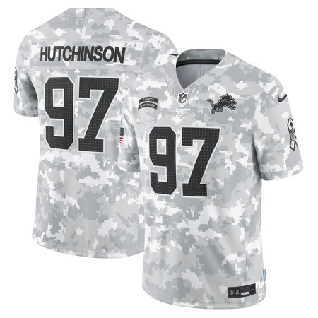 Men's Detroit Lions #97 Aidan Hutchinson Arctic Camo 2024 Salute to Service Limited Jersey