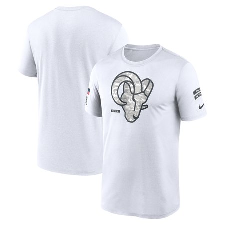 Men's Los Angeles Rams White 2024 Salute To Service Legend Performance T-Shirt