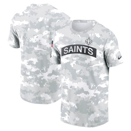 Men's New Orleans Saints Arctic Camo 2024 Salute To Service Performance T-Shirt