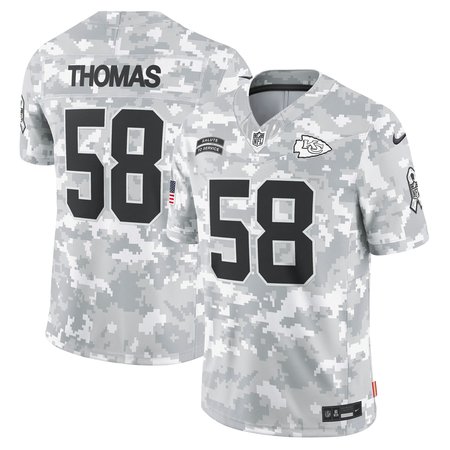 Men's Kansas City Chiefs Derrick Thomas Arctic Camo 2024 Salute to Service Retired Player Limited Jersey