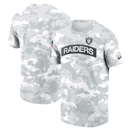 Men's Las Vegas Raiders White 2024 Salute To Service Big & Tall Performance T-Shirt