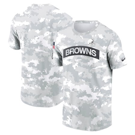 Men's Cleveland Browns Nike Arctic Camo 2024 Salute To Service Performance T-Shirt