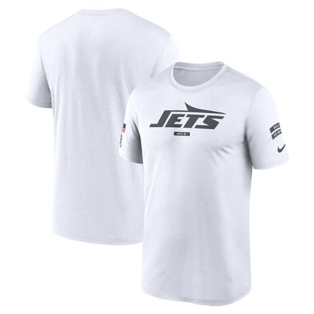 Men's New York Jets White 2024 Salute To Service Legend Performance T-Shirt