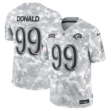 Men's Los Angeles Rams Aaron Donald Arctic Camo 2024 Salute to Service Retired Player Limited Jersey