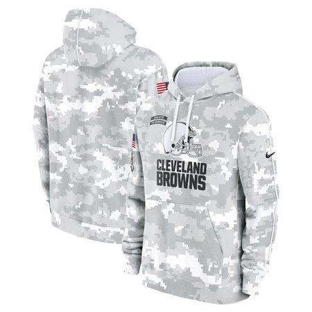 Men's Cleveland Browns Arctic Camo 2024 Salute to Service Club Fleece Pullover Hoodie