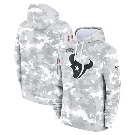 Men's Houston Texans Arctic Camo 2024 Salute to Service Club Fleece Pullover Hoodie