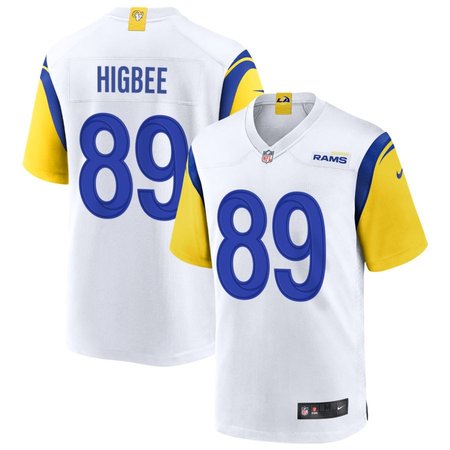 Men's Los Angeles Rams Tyler Higbee White Game Player Jersey