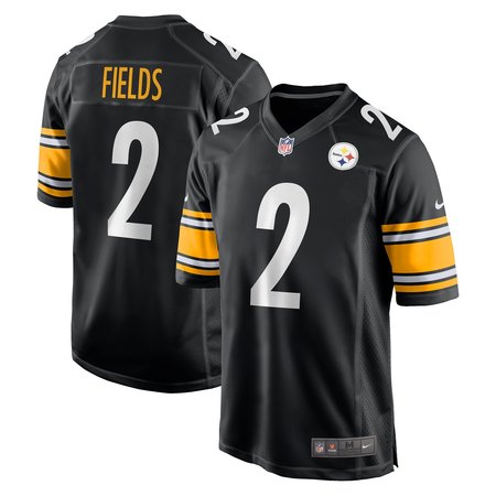 Men's Pittsburgh Steelers Justin Fields Black Game Player Jersey