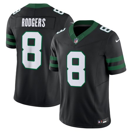 Men's New York Jets Aaron Rodgers Legacy Black Alternate Vapor F.U.S.E. Limited Jersey